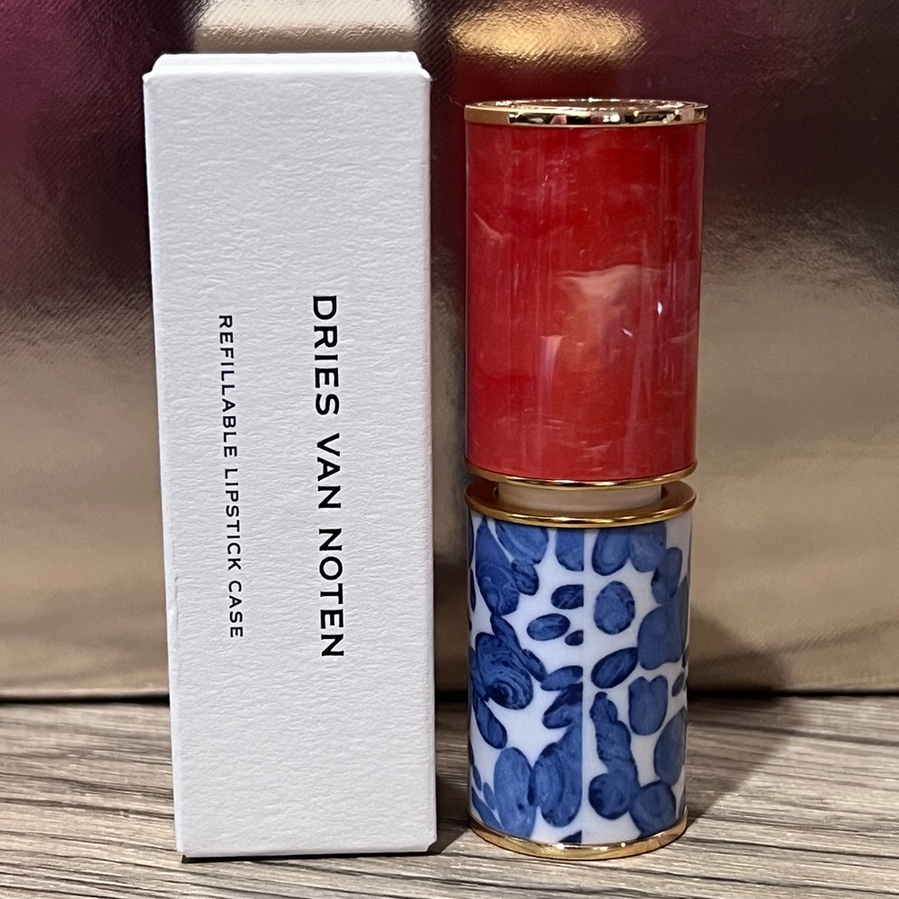 Dries Van Noten Refillable Lipstick Case In Coral Ceramic  BNIB